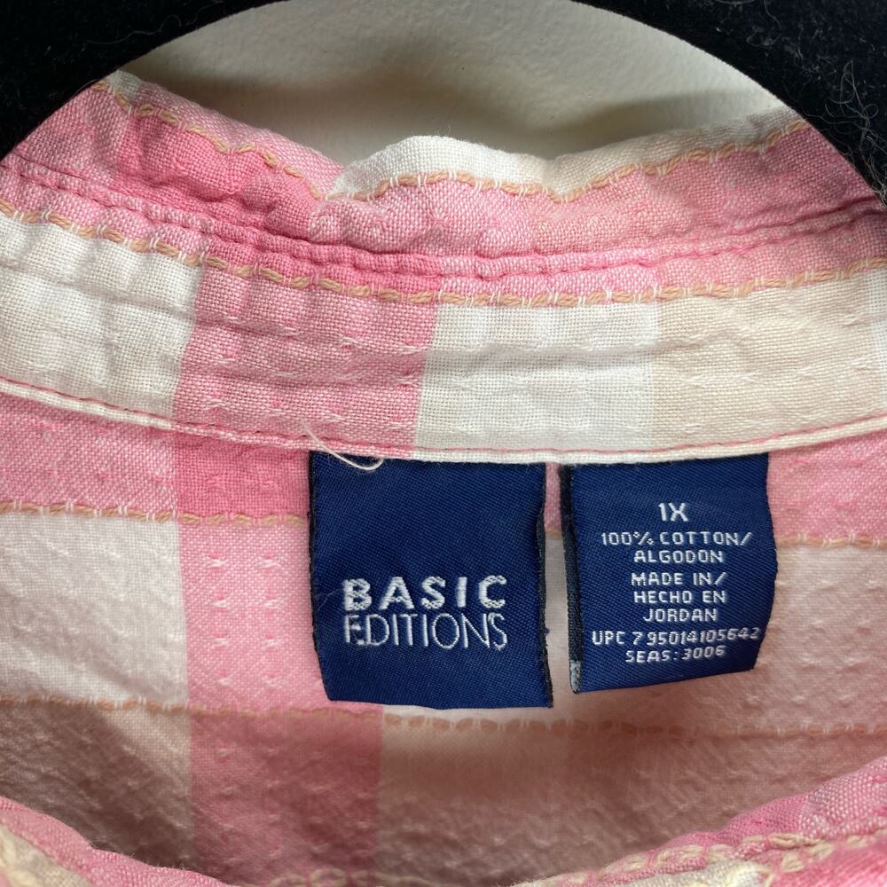 Basic Editions 90s Cropped Button Up Cottage Cabi… - image 5